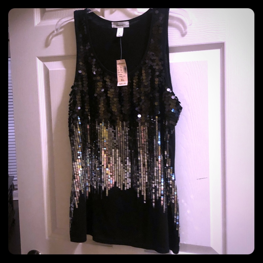 Sexy but comfortable sequin sleeveless shirt
